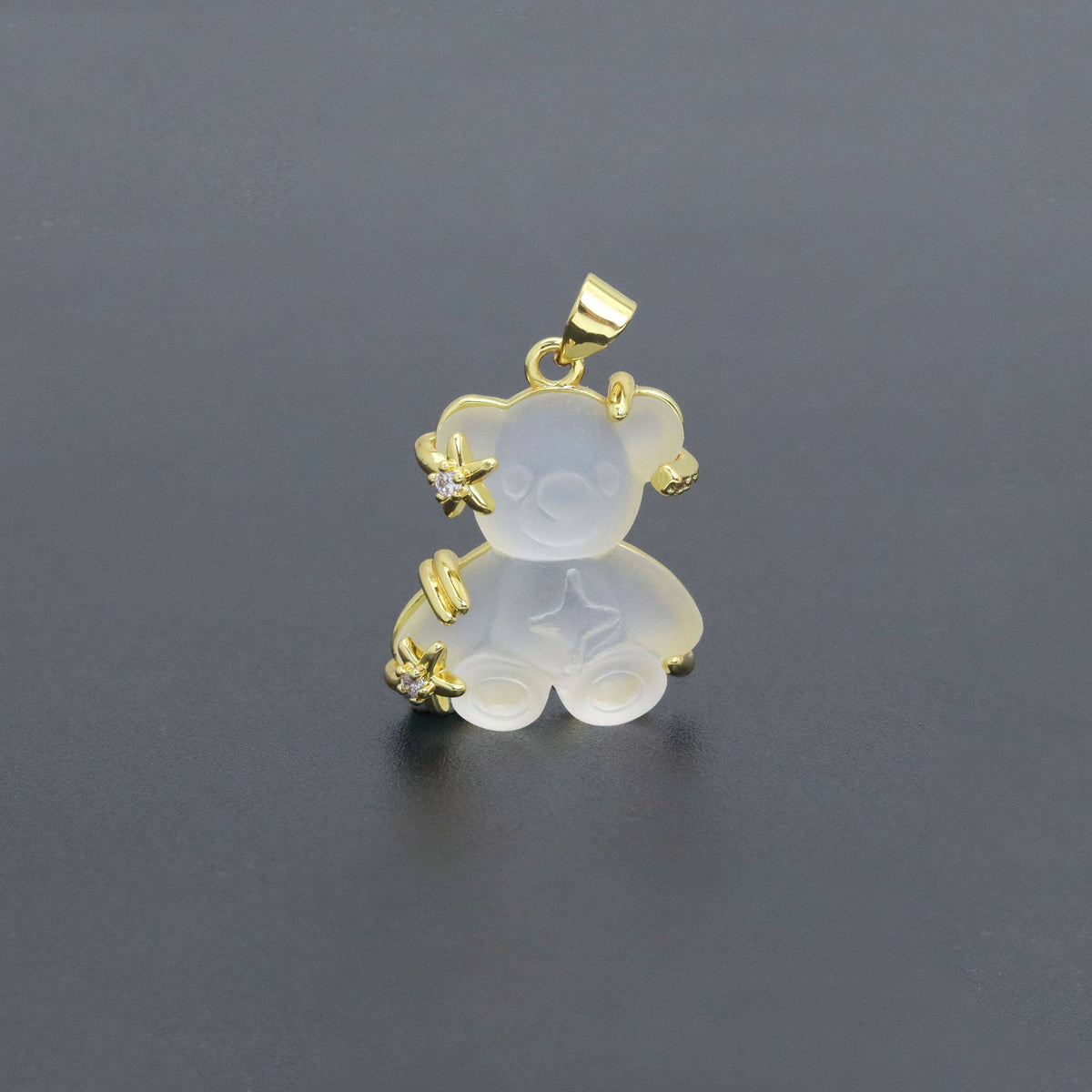 Cute White Bear Charm, Sku#LD539
