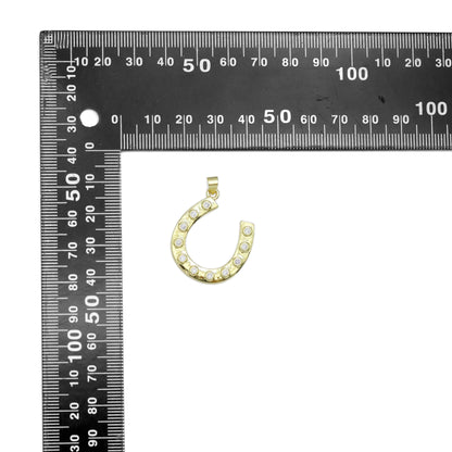 CZ Large Horseshoe U Shape Charm, Sku#LK910