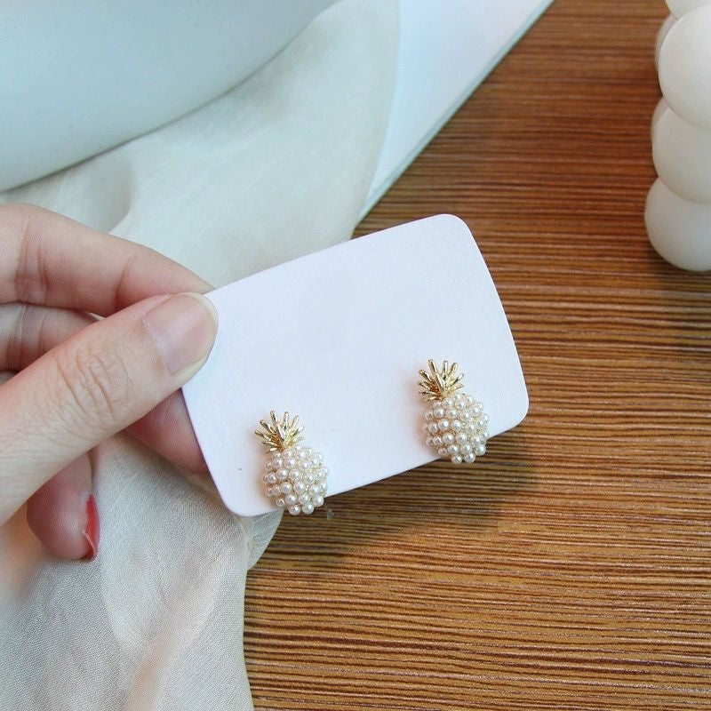 Pearl Pineapple Earrings