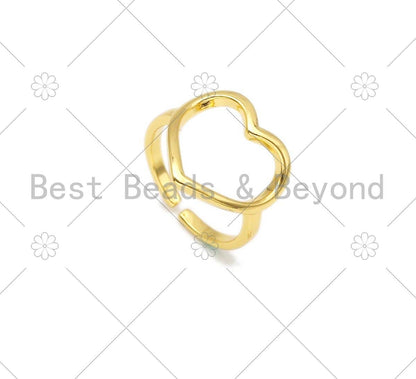 Heart Frame Shape Adjustable Ring, Sku#JL51