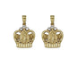 Gold CZ Virgin Mary On Crown Charm, Sku#LK709