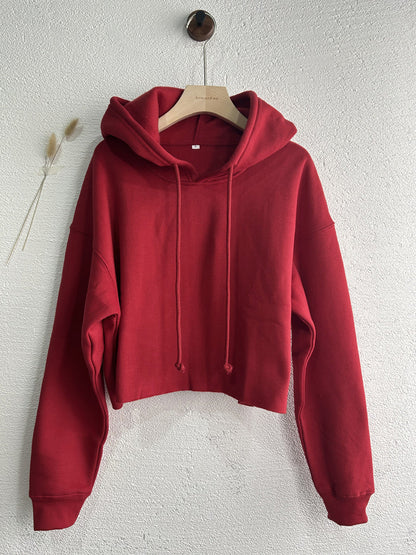 Womens Long Sleeve Fleece Lined Sports Hoodie