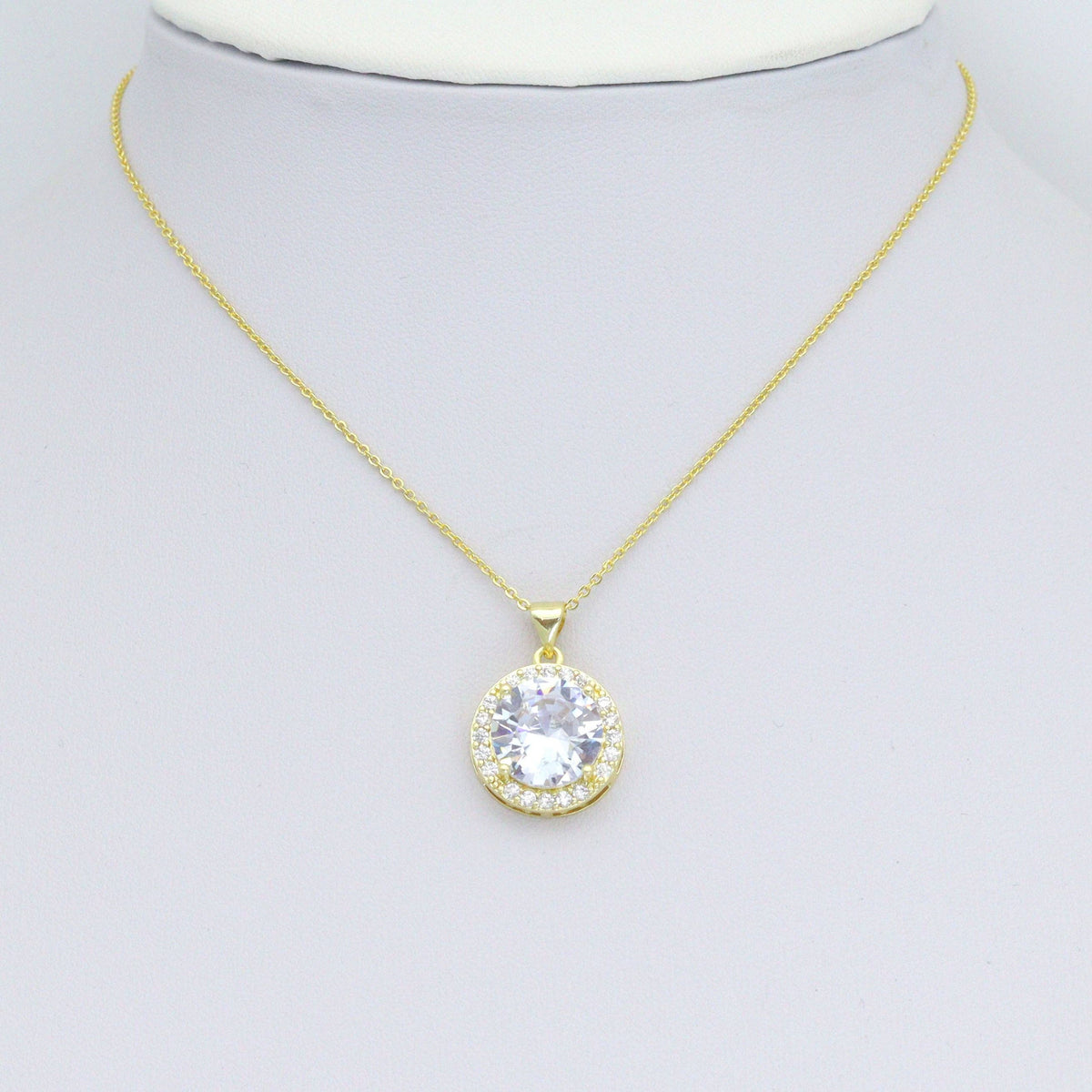 Big Crystal Round Charm Pendant, Sku#LK1097