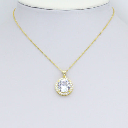Big Crystal Round Charm Pendant, Sku#LK1097