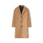 New Mens Mid-length Loose-fit Solid-color Padded Trench Coat