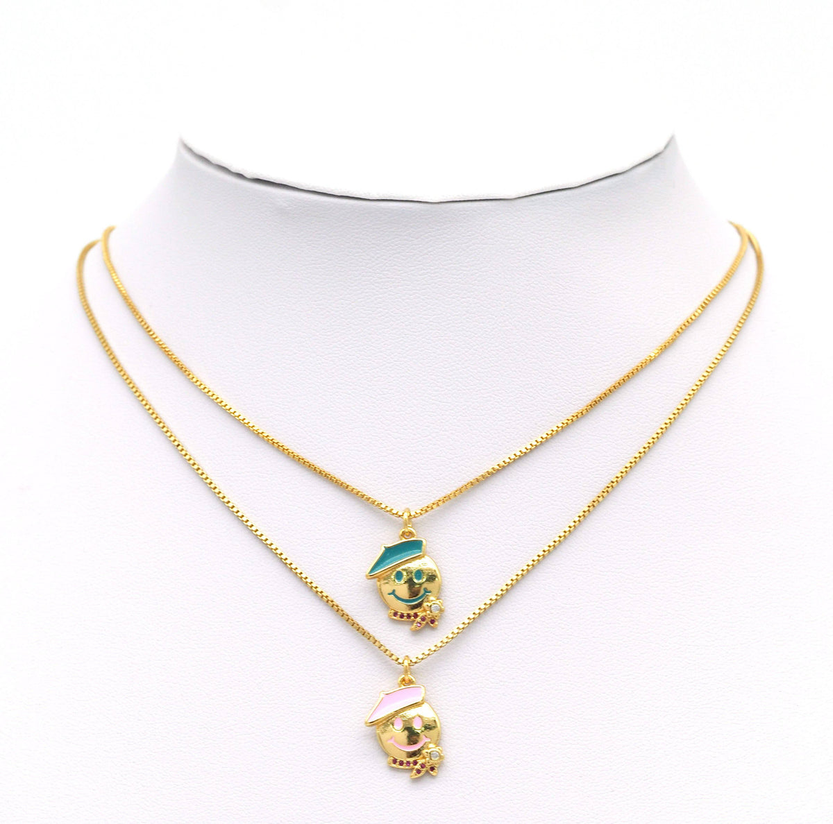 Enamel Smiley Face Charm, Sku#JD27