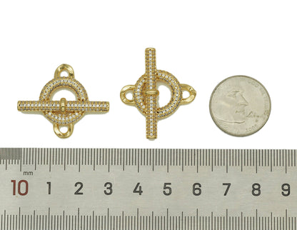 CZ Round Bar Bolt Pendant, Sku#LD219