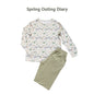 Bamboo Cotton Knitted Parent-child Homewear Clothes Pajamas Suit