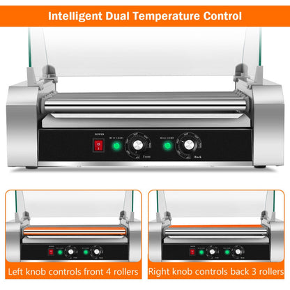 18 Hot Dog 7-Roller Commercial Cooker