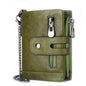 European and American first-layer kraft card bag men's short genuine leather wallet Father's Day gift