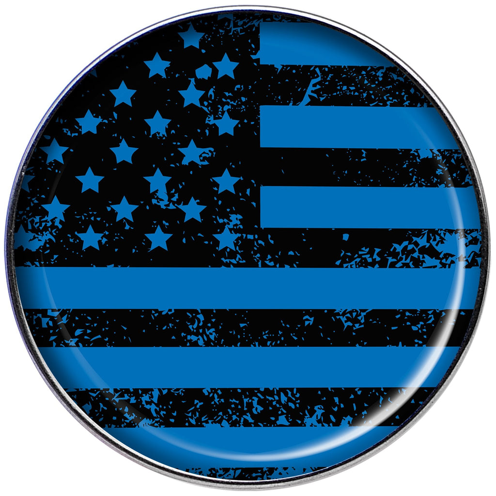 16G 1/4 Blue American Flag Tragus Cartilage Earring