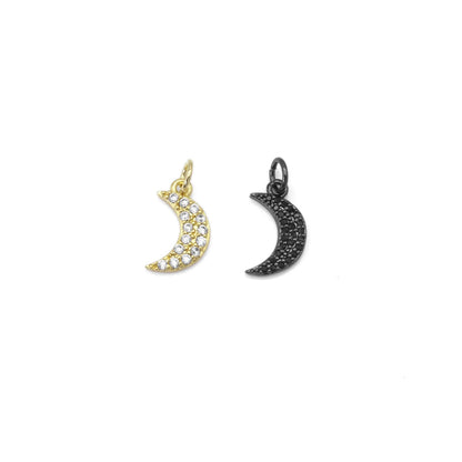 Micro Pave Crescent Moon Charm SKU#B98