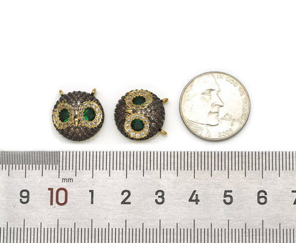 CZ Owl Charm, Sku#LK582