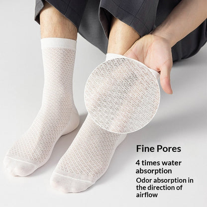 Breathable Sweat-Absorbent Mens Business Stockings