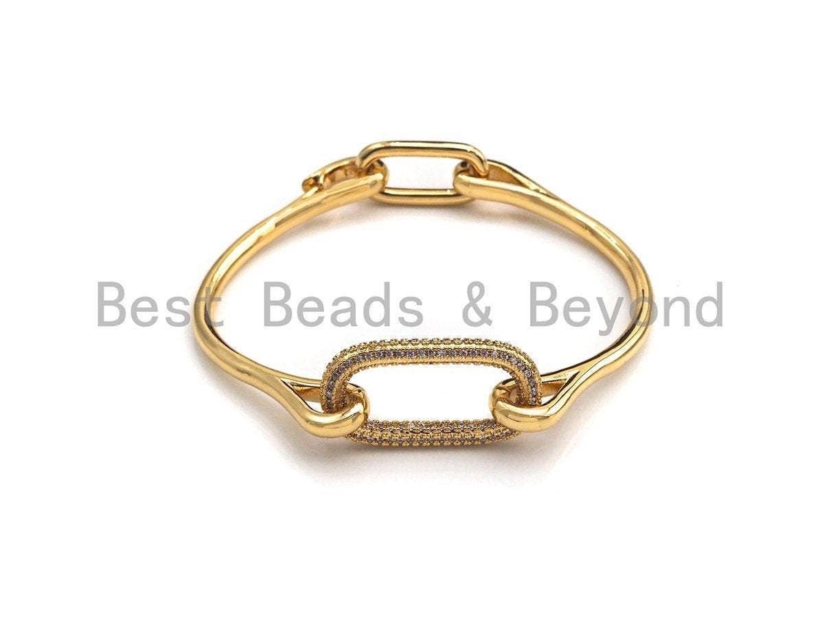 CZ Buckle Cuff Bracelet, Sku#X151