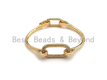 CZ Buckle Cuff Bracelet, Sku#X151