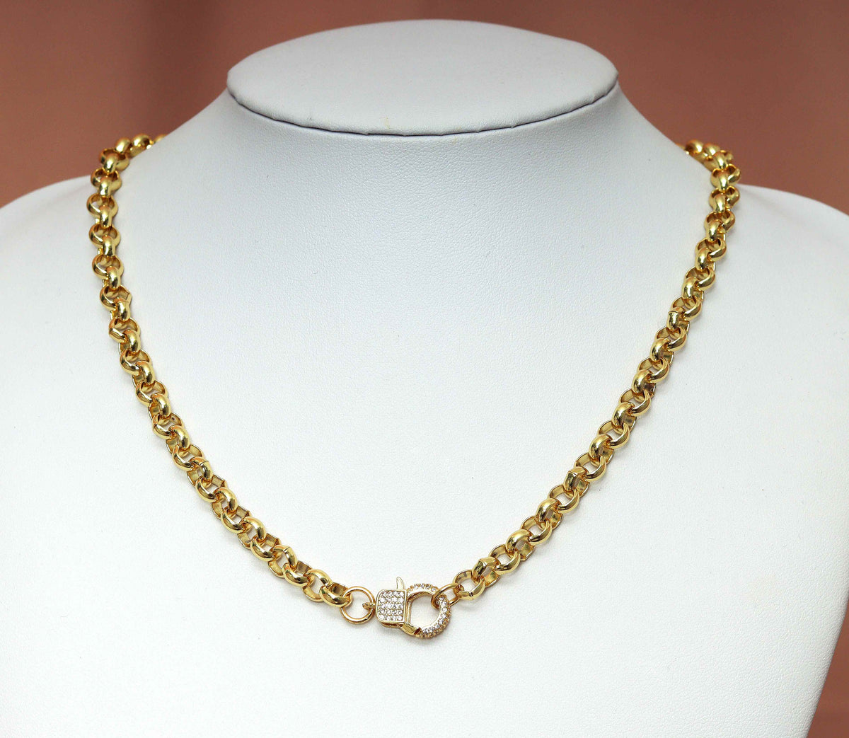Chunky Square Rolo Chain Necklace, sku#CL11