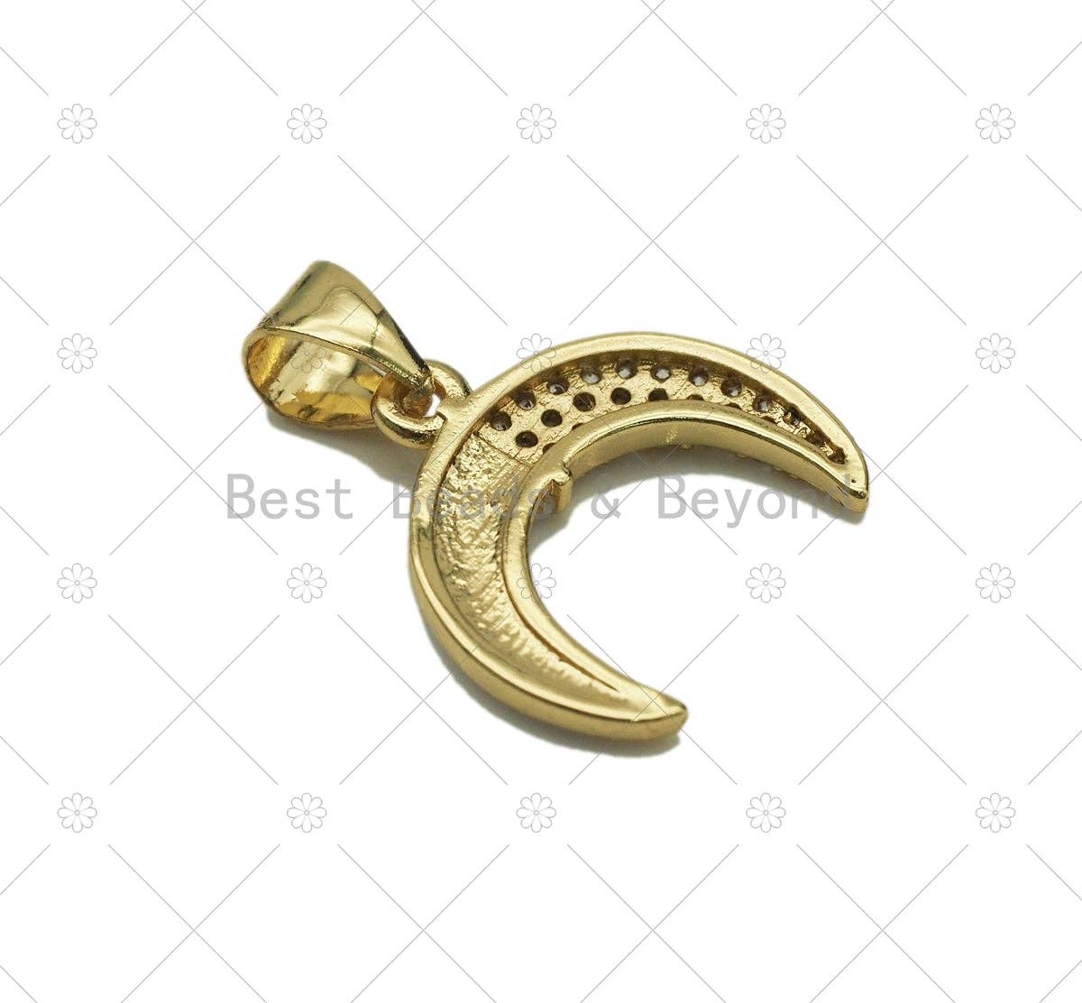CZ Enamel Horn Charm, Sku#LD183
