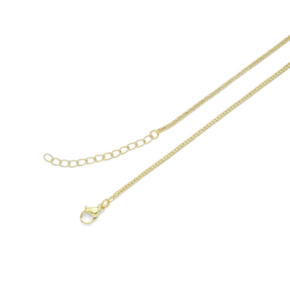 Silver Gold Wheat Chain  Necklace, Sku#LD552