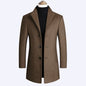 Middle-aged Men's Coat Stand-up Collar Woolen Coat