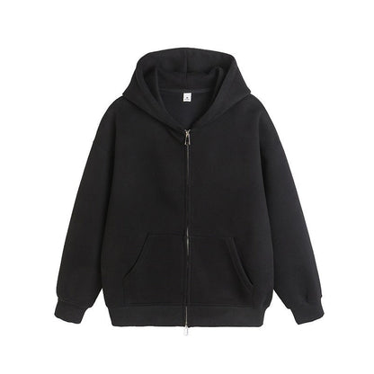 Fashionable Hooded Cardigan Layered Sweatshirt Mens Trendy Hoodie