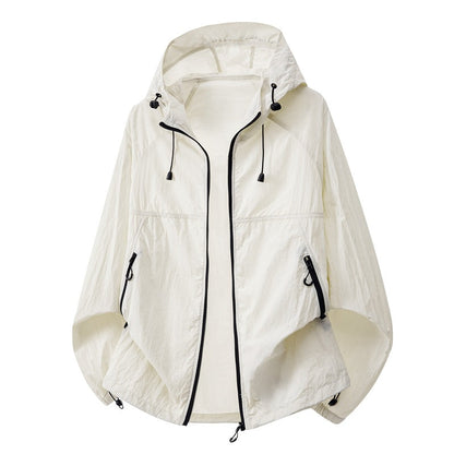 Mens Summer Hooded Sun-Protective Lightweight Jacket