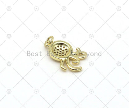 CZ Octopus Charm,Sku#JD14