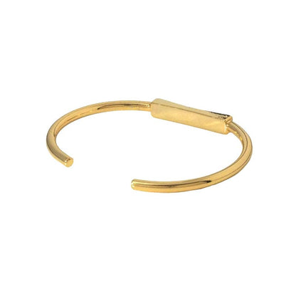 Gold Pearl Bar Bangle Bracelet, Sku#B350