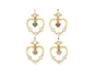 Colorful CZ Heart Pendant, Sku#LD203