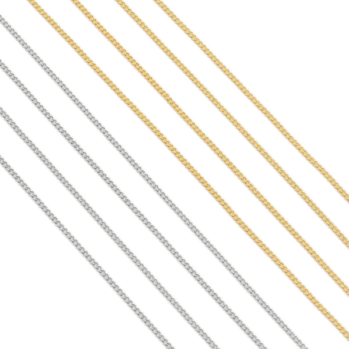 Dainty Thin Flat cuban link chain by Yard, sku#B377
