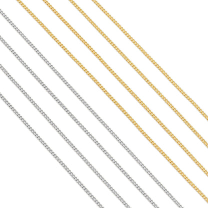 Dainty Thin Flat cuban link chain by Yard, sku#B377