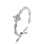 Rhombus Zircon Open Index Finger Ring