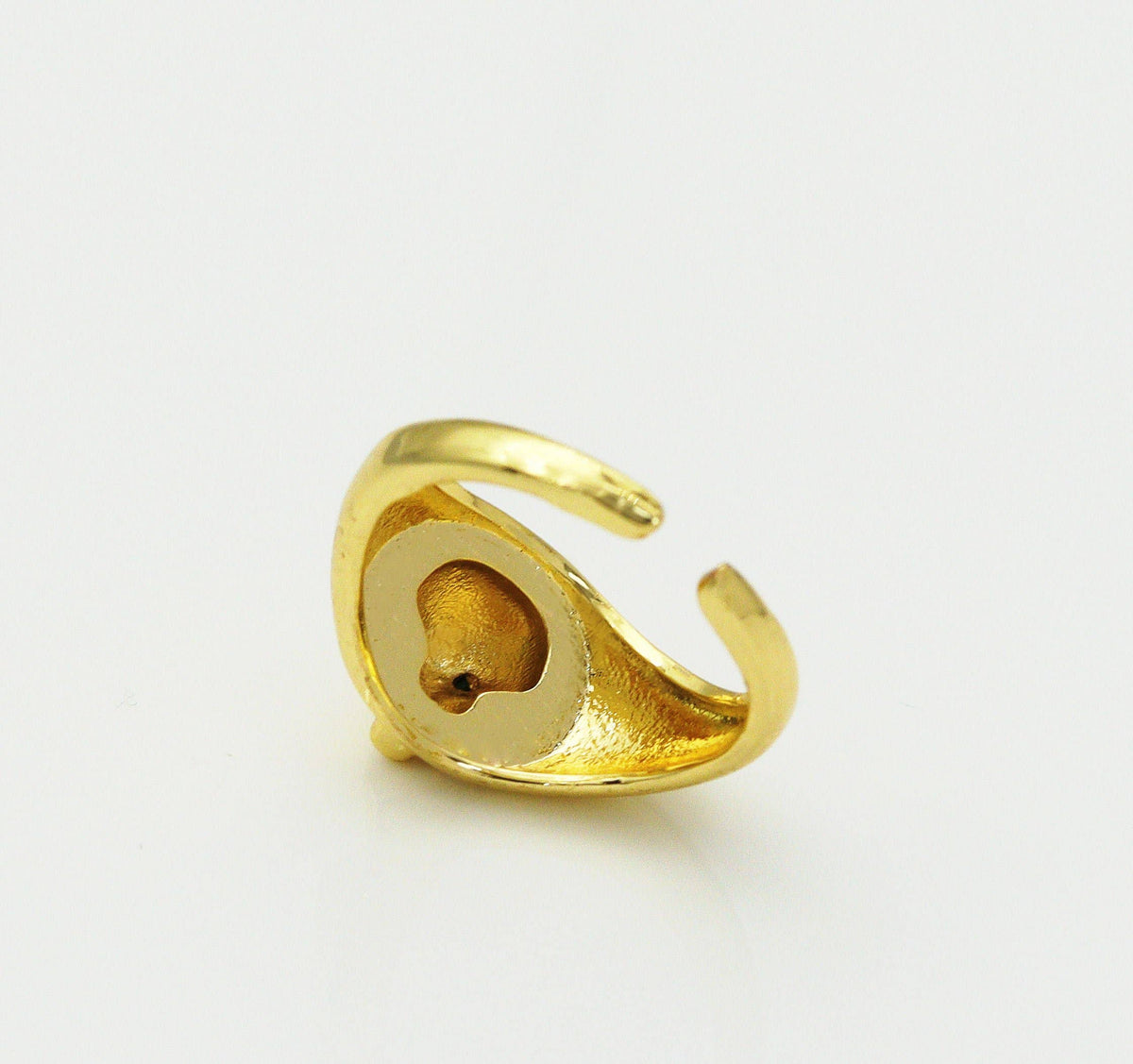 CZ  Leopard Head Adjustable Ring, Sku#LD263C