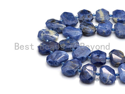 High Quality Natural Sodalite Rectangle Faceted Beads, Natur