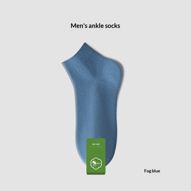 Men's Pure Cotton Odor-Resistant Sweat-Absorbent Mid-Calf Socks For Summer