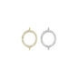 Cubic Zirconia Oval link Connector, Cubic Zirconia Connector, Z898