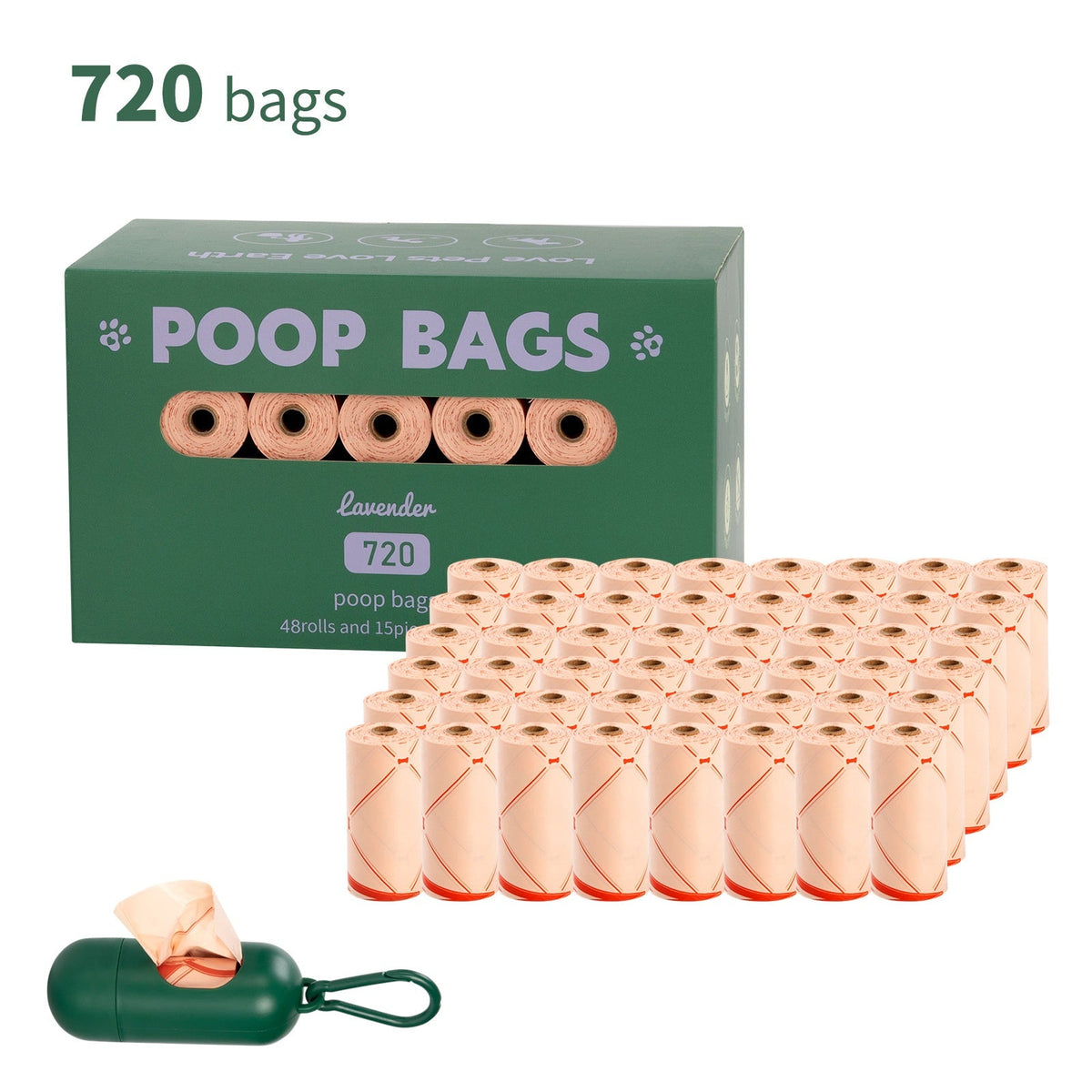 Handle Dog Waste Bag EPI Vest Poop Picking Bags Degradable Cat Litter Bag