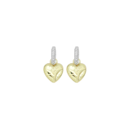 Dual color ballon Heart  Earrings, Sku#LD624