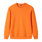 320g Straight Shoulder Pure Cotton Autumn Long Sleeve Round Neck Solid Color Sweatshirt Customized