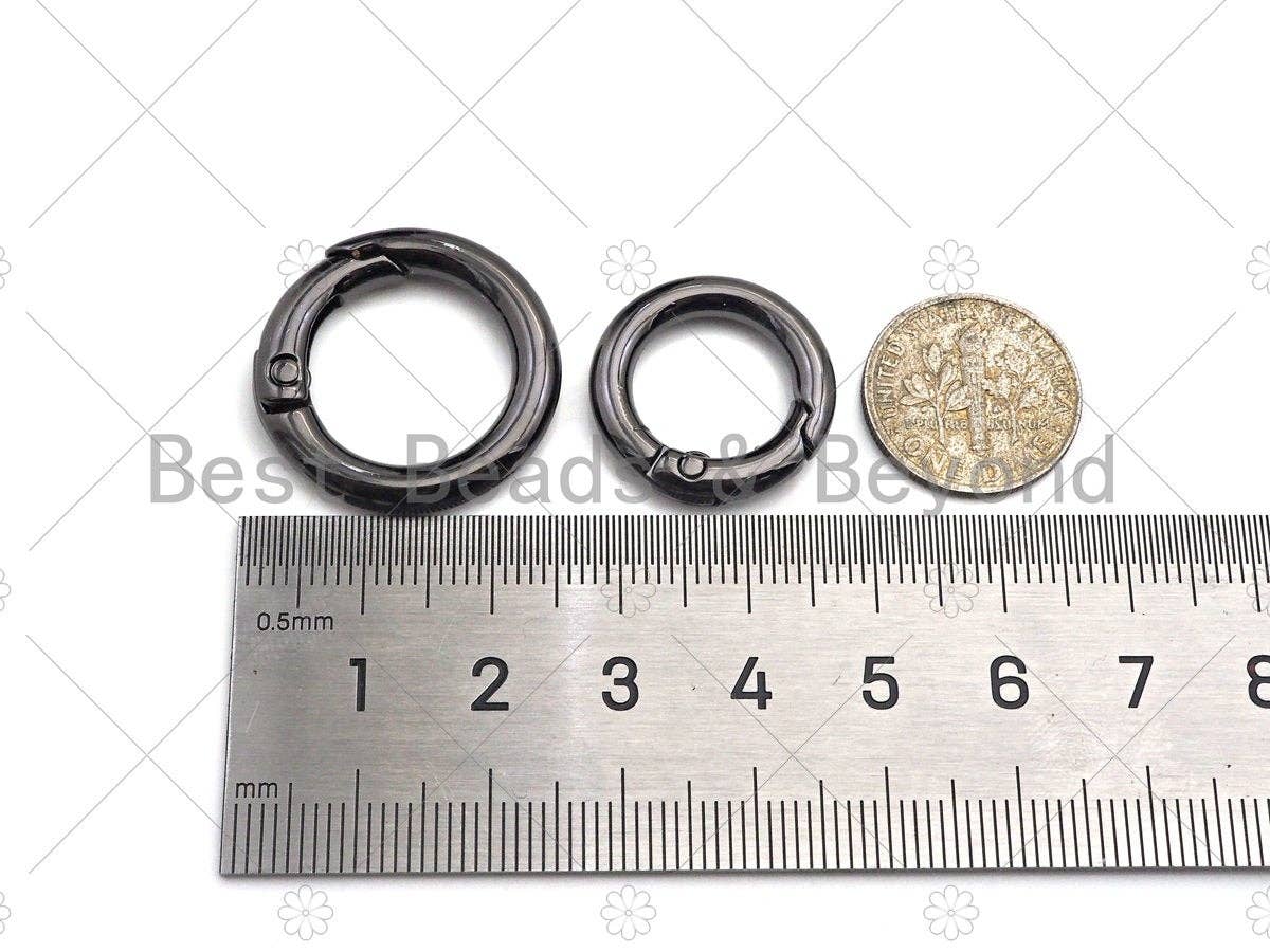 12mm/15mm/20mm/27mm Spring Gate, Gold/Silver/Gunmental Round Clasp, SKU#K123