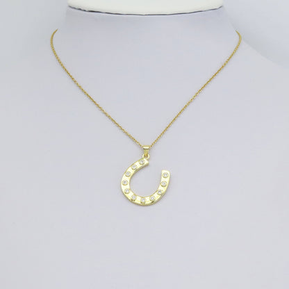 CZ Large Horseshoe U Shape Charm, Sku#LK910