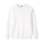 320g Straight Shoulder Pure Cotton Autumn Long Sleeve Round Neck Solid Color Sweatshirt Customized