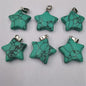 Natural Stone Crystal Agate Star Pendant