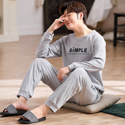 Men's Springsummer Thin Casual Pure Plus Size Middle Aged Homewear