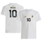 adidas Lionel Messi #10 Argentina National Team Mens Player Name & Number T-Shirt (White Small)