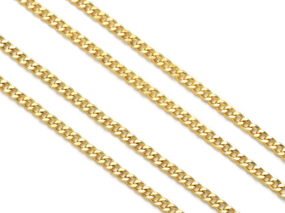 cuban chain by yard, Thin curb chain, sku#LD347