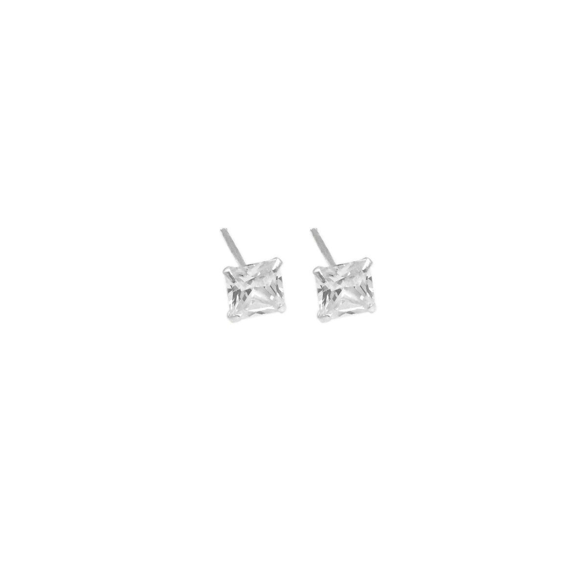 Sterling Silver Square shape stud earrings, sku#LX396