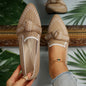 Flat sole single shoe women's set feet bow shallow mouth lazy work shoes