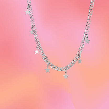 Midnight Sky Starry Titanium Necklace