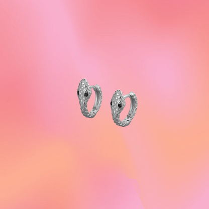 "Love at First Bite" Hoop Snake Earrings